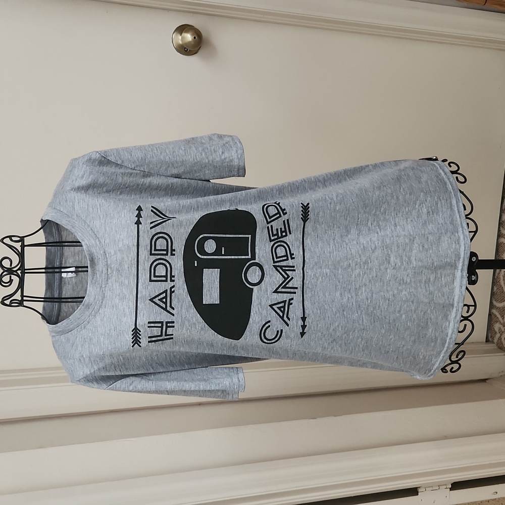 Happy camper t-shirt or sleep shirt - medium